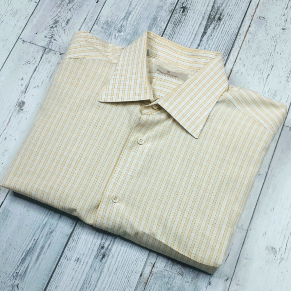 Ermenegildo Zegna Beautiful Men's Dress Shirt Size 39/15.5 M/L Long Sleeve NICE